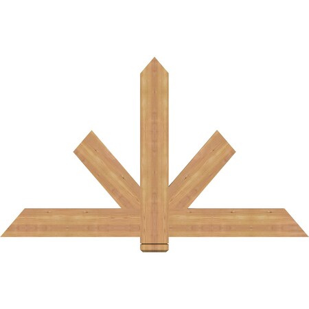 Ekena Millwork Kennewick Timber Gable Bracket, Western Red Cedar, 60"W x 35"H x 1 1/2"D x 5 1/2"F, 14/12 Pitch GBW060X35X0206KEN00SWR